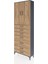 Arges Dolap 3 Raflı 5 Çekmeceli 2 Kapaklı 88X30X243 Antrasit-Çam 3