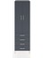 Hyperion Dolap 2 Raflı 4 Çekmeceli Tek Askılı 60X44X195 Antrasit-Antrasit 1