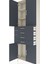 Arges Dolap 3 Raflı 4 Çekmeceli 4 Kapaklı 88X30X243 Aytaşı-Antrasit 5