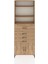 Arges Dolap 4 Raflı 4 Çekmeceli 2 Kapaklı 88X30X243 Çam-Çam 1
