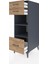 Kronos Dolap 2 Raflı 3 Çekmeceli 44X59X134 Antrasit-Çam 4