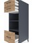 Kronos Dolap 2 Raflı 3 Çekmeceli 44X59X134 Antrasit-Çam 5