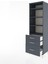 Hyperion Dolap 4 Raflı 3 Çekmeceli 60X44X195 Antrasit-Antrasit 4
