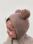 Ponponlu El Örgüsü Unisex Bebek/çocuk Bere 2