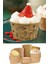 50'li Kek Desenli Kek Kapsülü, Kraft Desenli Muffin Kek Kalıbı , Cupcake Kalıbı , Airfryer Uyumlu 1