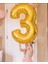 100 cm Gold Altın Sarısı Dore Büyük Folyo 3 Rakam Balon 40INC 2