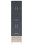Hyperion Dolap 3 Raflı 3 Çekmeceli 4 Kapaklı 60X44X243 Aytaşı-Antrasit 1