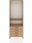 Arges Dolap 2 Raflı 4 Çekmeceli Tek Askılı 88X30X243 Çam-Çam 1