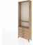 Arges Dolap 2 Raflı 4 Çekmeceli Tek Askılı 88X30X243 Çam-Çam 3