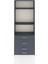 Arges Dolap 3 Raflı 4 Çekmeceli 88X30X243 Antrasit-Antrasit 1