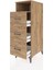 Kronos Dolap Tek Raflı 3 Çekmeceli 44X59X134 Çam-Çam 4
