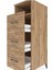 Kronos Dolap Tek Raflı 3 Çekmeceli 44X59X134 Çam-Çam 5