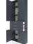 Arges Dolap 4 Raflı 3 Çekmeceli 4 Kapaklı 88X30X243 Antrasit-Antrasit 5