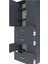 Arges Dolap 4 Raflı 3 Çekmeceli 4 Kapaklı 88X30X243 Antrasit-Antrasit 5