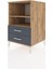 Kronos Komodin 2 Raflı 2 Çekmeceli 60X59X96 Çam-Antrasit 3