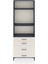 Arges Dolap 3 Raflı 4 Çekmeceli 88X30X243 Antrasit-Aytaşı 1