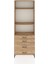 Arges Dolap 3 Raflı 4 Çekmeceli 88X30X243 Çam-Çam 1