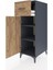 Kronos Dolap 2 Raflı Tek Çekmeceli Tek Kapaklı 44X59X134 Antrasit-Çam 4