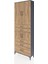 Arges Dolap 4 Raflı 5 Çekmeceli 4 Kapaklı 88X30X243 Antrasit-Çam 3