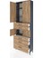 Arges Dolap 4 Raflı 5 Çekmeceli 4 Kapaklı 88X30X243 Antrasit-Çam 4