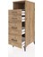 Kronos Dolap Tek Raflı 4 Çekmeceli 44X59X134 Çam-Çam 4