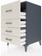 Kronos Komodin 4 Çekmeceli 60X59X96 Antrasit-Aytaşı 5