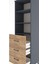 Hyperion Dolap 3 Raflı 3 Çekmeceli 60X44X195 Antrasit-Çam 5