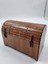 Ahşap Dekoratif Sandık Kutu Ceviz Desenli 16 cm x 9 cm x 12 cm 2