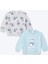 Yeni Sezon Bisiklet Yaka Uzun Kollu Baskılı Erkek Bebek Sweatshirt 2'li 1