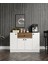 %100 Mdf 4 Kapaklı 1 Çekmeceli Çok Amaçlı Mutfak Dolabı – Kahve Köşesi – Erzak Dolabı (80X120X40 Cm) Moriva Ceviz-Soft Beyaz 6