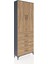 Arges Dolap 4 Raflı 4 Çekmeceli 2 Kapaklı 88X30X243 Antrasit-Çam 2