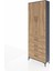 Arges Dolap 4 Raflı 4 Çekmeceli 2 Kapaklı 88X30X243 Antrasit-Çam 3