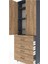 Arges Dolap 4 Raflı 4 Çekmeceli 2 Kapaklı 88X30X243 Antrasit-Çam 5