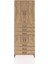 Arges Dolap 4 Raflı 6 Çekmeceli 4 Kapaklı 88X30X243 Çam-Çam 1