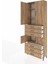 Arges Dolap 4 Raflı 6 Çekmeceli 4 Kapaklı 88X30X243 Çam-Çam 4