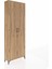 Arges Dolap 2 Raflı 2 Kapaklı Tek Askılı 88X30X243 Çam-Çam 2