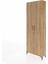 Arges Dolap 2 Raflı 2 Kapaklı Tek Askılı 88X30X243 Çam-Çam 3
