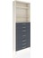 Arges Dolap 3 Raflı 7 Çekmeceli 88X30X243 Aytaşı-Antrasit 2