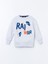 Yeni Sezon Bisiklet Yaka Baskılı Erkek Çocuk Sweatshirt 1