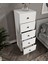 %100 Mdf Moriva 5 Çekmece Şifonyer Soft Beyaz 132 Cm-Animasyonlu 5