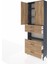 Arges Dolap 4 Raflı 4 Çekmeceli 2 Kapaklı 88X30X243 Antrasit-Çam 4
