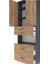 Arges Dolap 4 Raflı 4 Çekmeceli 2 Kapaklı 88X30X243 Antrasit-Çam 5