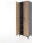 Hyperion Dolap 3 Raflı 2 Kapaklı Tek Askılı 60X44X195 Antrasit-Çam 4
