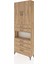 Arges Dolap 4 Raflı 5 Çekmeceli 2 Kapaklı 88X30X243 Çam-Çam 3