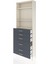 Arges Dolap 3 Raflı 6 Çekmeceli 2 Kapaklı 88X30X243 Aytaşı-Antrasit 4