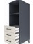 Kronos Dolap 2 Raflı 3 Çekmeceli 44X59X134 Antrasit-Aytaşı 5