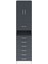 Hyperion Dolap 2 Raflı 7 Çekmeceli 2 Kapaklı 60X44X243 Antrasit-Antrasit 1