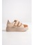 Valencıa Bağcıksız Cırt Cırtlı Ortopedik Taban Kadın Sneaker Spor Ayakkabı Ctt - Ten/kahve 6
