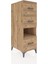 Kronos Dolap Tek Raflı 3 Çekmeceli 44X59X134 Çam-Çam 2