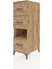 Kronos Dolap Tek Raflı 3 Çekmeceli 44X59X134 Çam-Çam 3